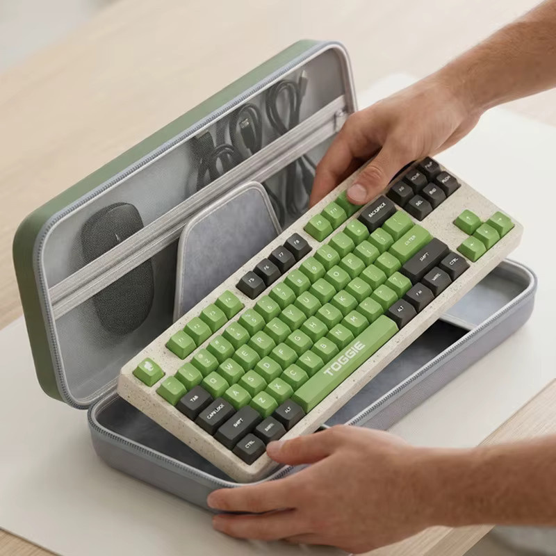 EVA-Tastatur-Aufbewahrungstasche für Logitech MX mechanische Tastaturen, Hartschalen-Reisetasche für 78/98/108 Tasten in Schwarz oder Grün - Bild 2