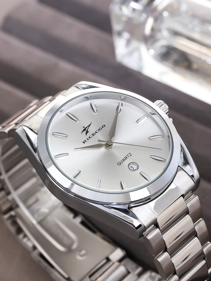 RICECGO Armbanduhr, Quarzuhr, Edelstahlband, Datumsanzeige, Herren - Bild 2