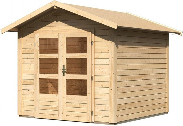 Gartenhaus TALKAU 4 Naturbelassen mit 28 mm Wandstärke, B/T: 244 x 244 cm - Bild 1