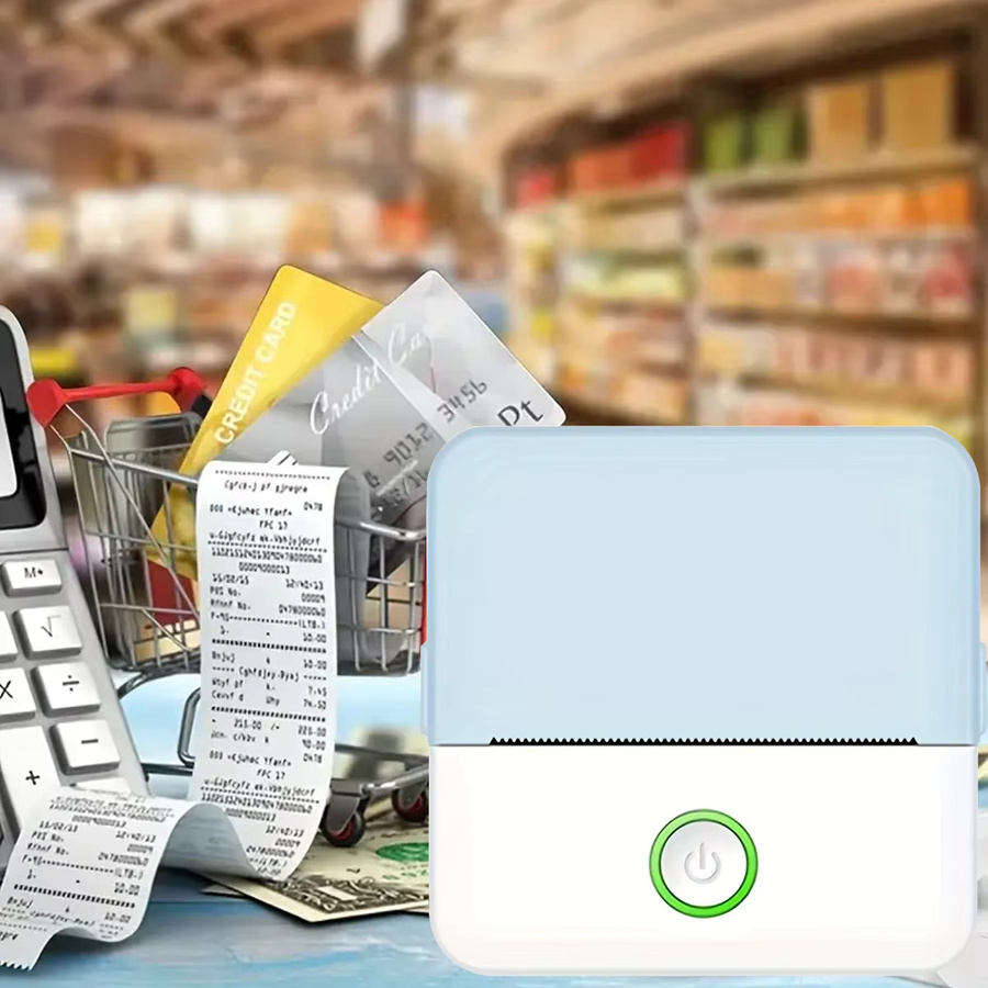 Tragbarer Mini-HD-Thermodrucker von gotoogo in Weiß, tintenloser Bluetooth-Drucker für Etiketten und Notizen - Bild 2