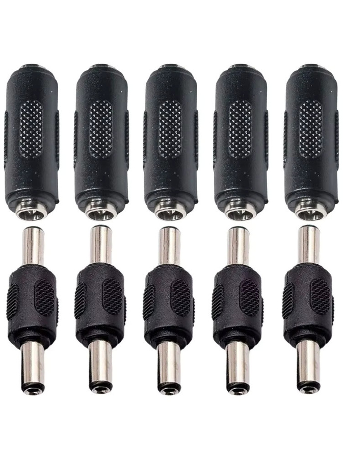 FRHY DC Power Stecker und Buchse Set, 10 Stück, Barrel Typ 5,5 x 2,1 mm, Schwarz, für 12V/24V CCTV Kamera und LED Streifen Netzteil - Bild 6