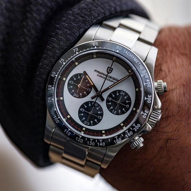 PAGANI DESIGN Chronograph Armbanduhr, Quarz, Edelstahl, Saphirglas, 40 mm, Herren - Bild 1