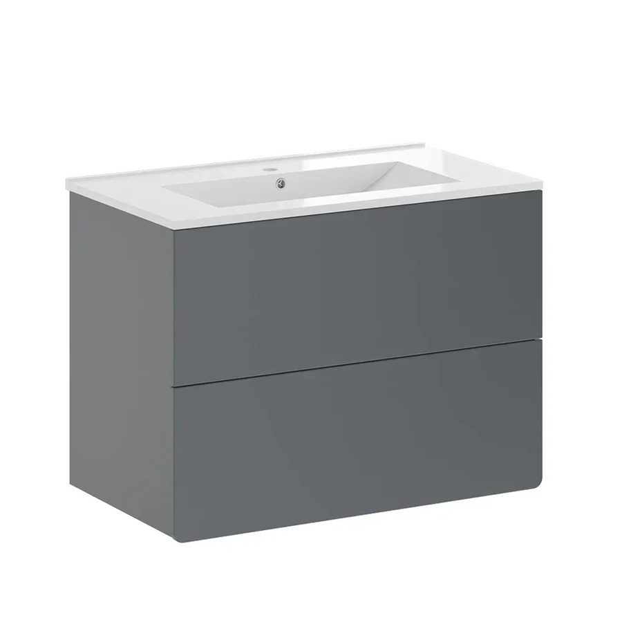 Vicco Badmöbel-Set Izan modern in Grau und Weiß mit Waschtischunterschrank für dein Badezimmer - Bild 3