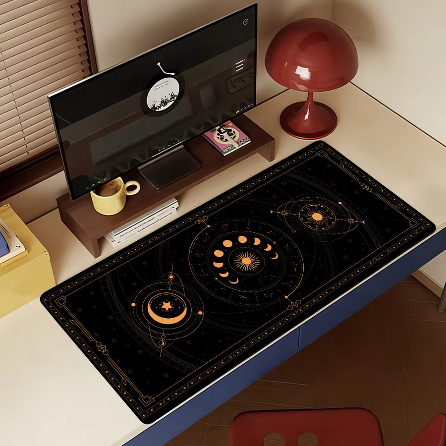 Art C Celestial Oracle Mauspad in Schwarz, rutschfeste Gamer-Computermatte für Schreibtisch und Laptop - Bild 4