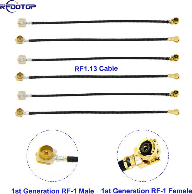 RFDOTOP 5er Set RF1.13 U.FL auf IPX-1 Koaxial Kabel zur WIFI Antennen Verlängerung, Schwarz - Bild 1