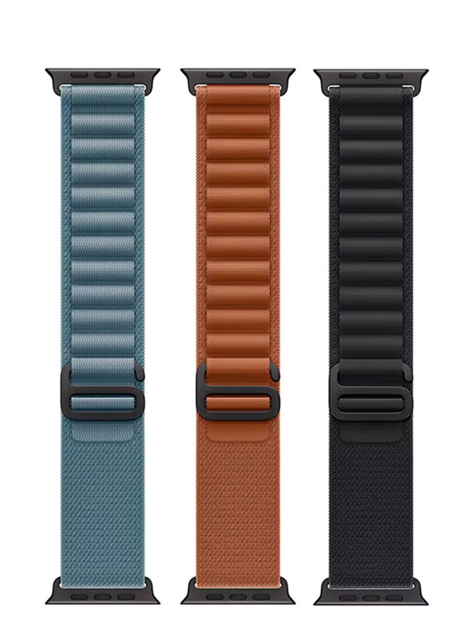 Alpine Loop Armband für Apple Watch, Textil/NATO, Schwarz, Unisex - Bild 4