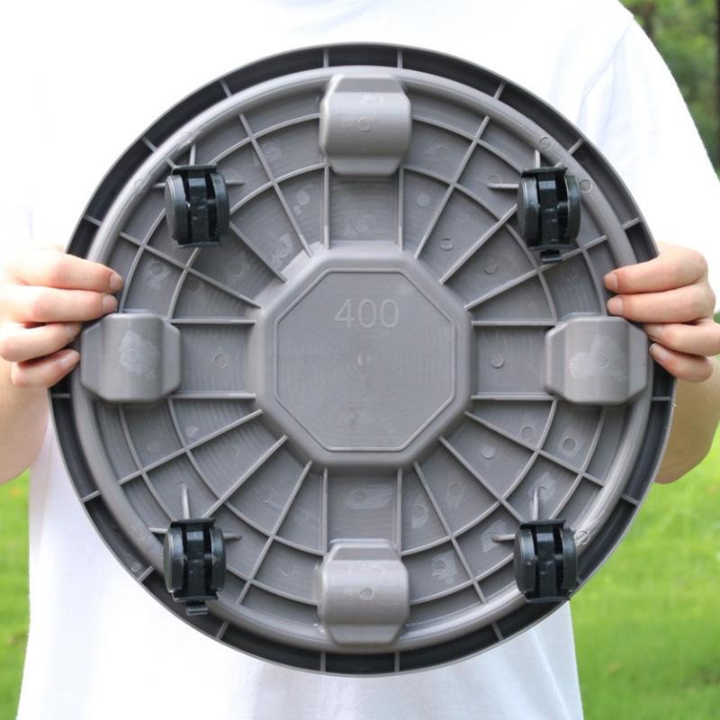 Yiran Furniture Universal-Blumentopfräder aus Kunststoff, rundes Tablett als beweglicher Rollständer für Topfpflanzen, Durchmesser: 30,0 cm - Bild 4