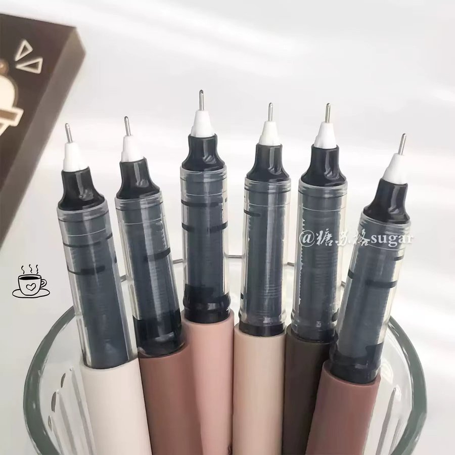 3/6-teiliges Gelschreiber-Set mit schwarzer Tinte, 0,5 mm feine Spitze, schnell trocknende Tintenroller für Schule und Studium - Bild 5