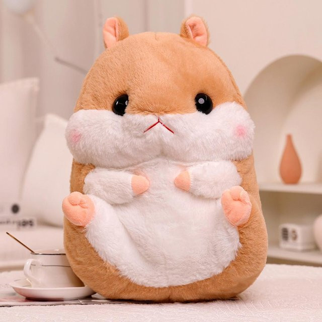 Binchi Fitness Kawaii Hamster Plüschtier Handwärmer Decke, braun, ab 14 Jahren - Bild 1