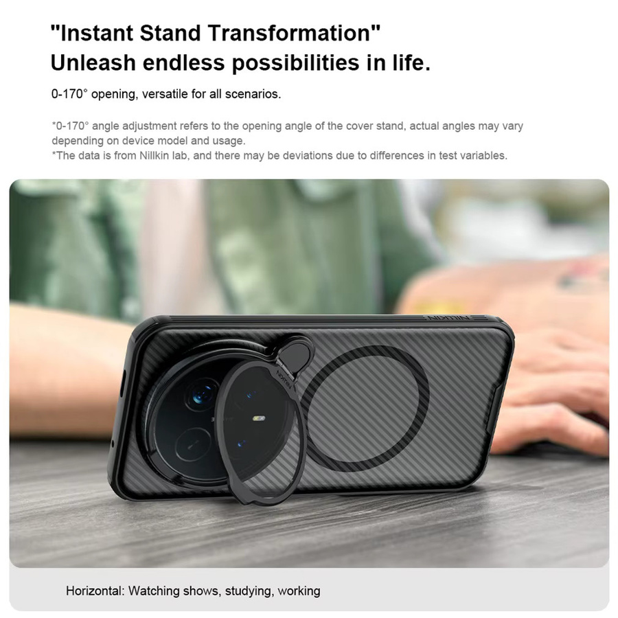 NILLKIN CamShield Pro MagSafe Schutzhülle für Honor Magic 8 Pro mit Magnet und Kameraabdeckung in Schwarz und Transparent - Bild 3