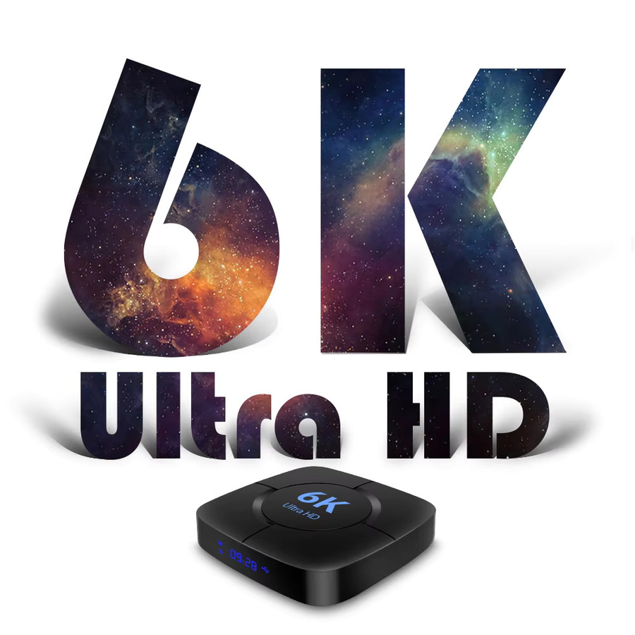 Focabo 6K Android 10.0 TV-Box Media Streamer mit 4GB RAM und 64GB ROM, Quad-Core H616, 2,4G/5G WLAN, Schwarz - Bild 3