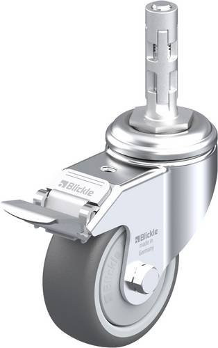 Blickle LKRA-PATH 80KF-11-FI-E11 Lenkrolle mit Feststeller, Rad-Durchmesser: 80 mm, Tragfähigkeit: 120 kg, Farbe: Grau/Silber - Bild 1
