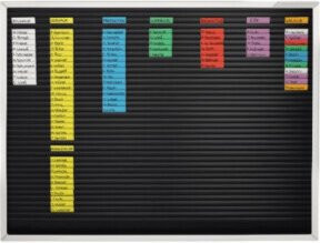 Magnetoplan Streifenstecktafel in Anthrazit und Schwarz, B/H: 80,0 x 61,8 cm - Bild 1
