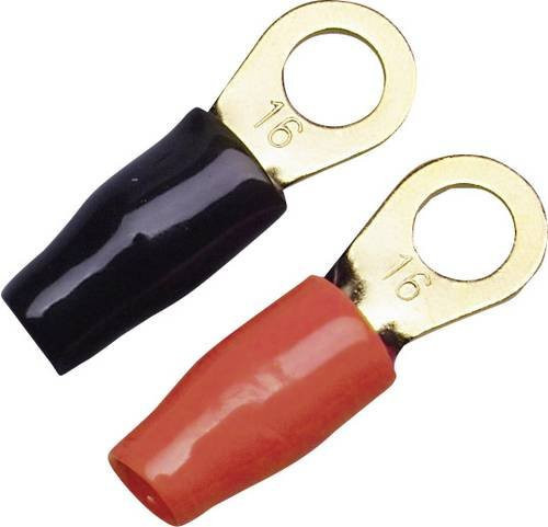 Sinuslive Car HiFi Ringkabelschuh 6er Set 16mm² 8mm in Rot, Schwarz und Multicolour - Bild 1