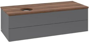 V&B Waschtischunterschrank Antao ohne Frontstruktur, Anthrazit lackiert, B/T/H: 120 x 36 x 50 cm - Bild 1