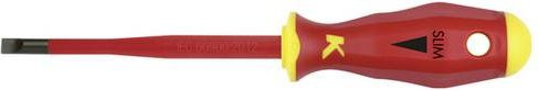 Klauke VDE Schlitz-Schraubendreher Rot Klingenbreite: 6,5 mm, Klingenlänge: 125 mm - Bild 1