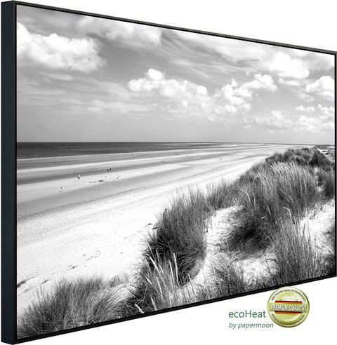 papermoon EcoHeat Infrarotheizung Strand Schwarz Weiss mit Matt-Effekt und App-Steuerung - Bild 1