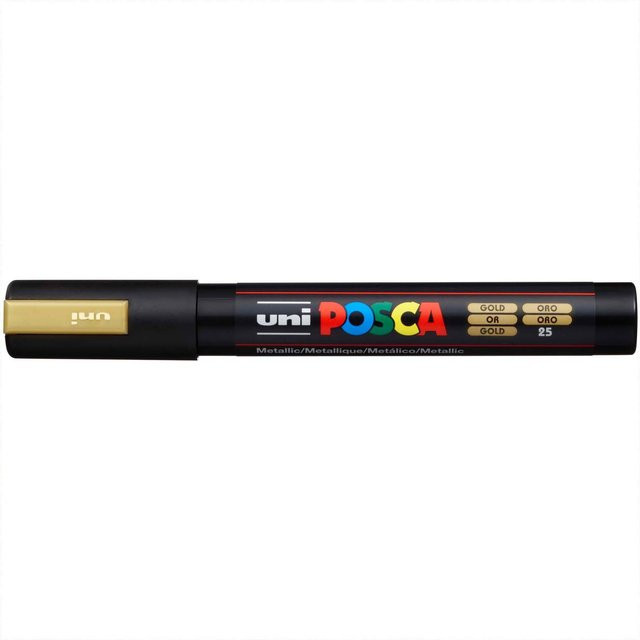 uni POSCA-Marker PC-5M Gold Permanent Marker mit 1,8-2,5mm Spitze - Bild 1