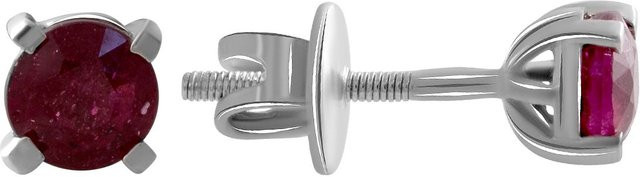 ProJewelry Silberohrringe, natürlicher Rubin, Damen - Bild 1