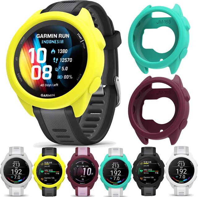 Garmin Smartwatch Schutzhülle Silikon, Mintgrün, Forerunner 165 - Bild 1