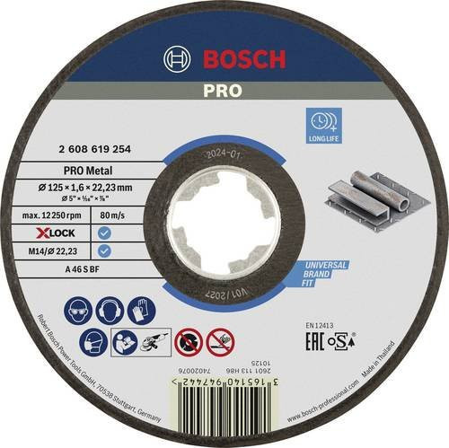 Bosch Expert for Metal AS 46 S BF Trennscheibe gerade X-LOCK Durchmesser: 125 mm, Bohrung: 22,23 mm, Dicke: 1,6 mm - Bild 1