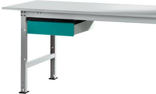 Manuflex Einzelschubfach AS0006.5021 mit Schloss in Wasserblau RAL 5021, B/T/H: 42,5 x 55,0 x 13,5 cm - Bild 1