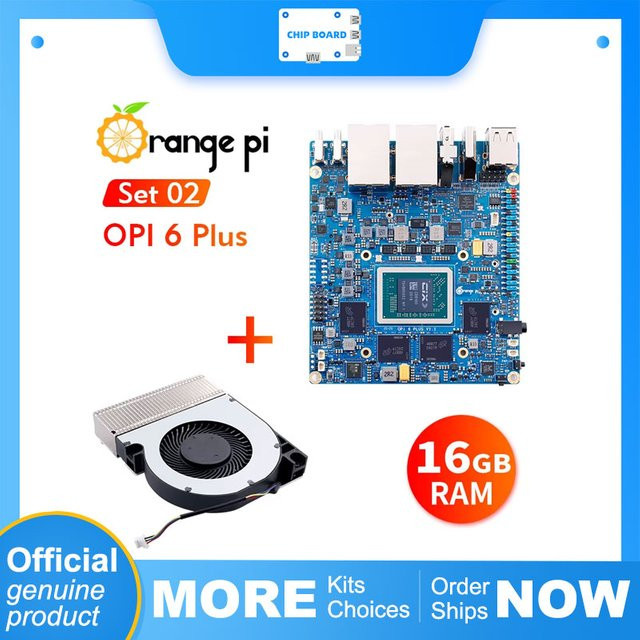 Orange Pi 6 Plus Single Board Computer mit 16 GB oder 32 GB DDR5, 45 TOPS NPU, unterstützt Linux, Android, Windows und ROS2 in Blau - Bild 1