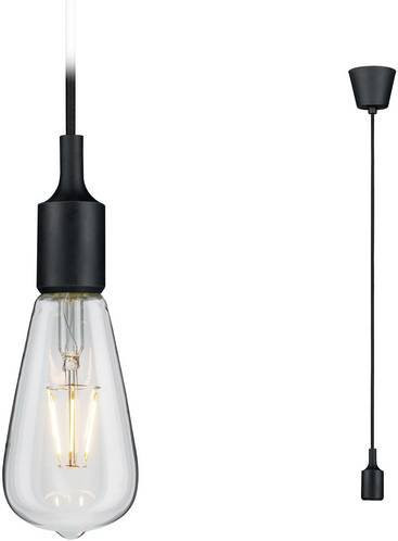 Paulmann Ketil 50346 Pendelleuchte LED E27 Schwarz mit Glas und Metall - Bild 1