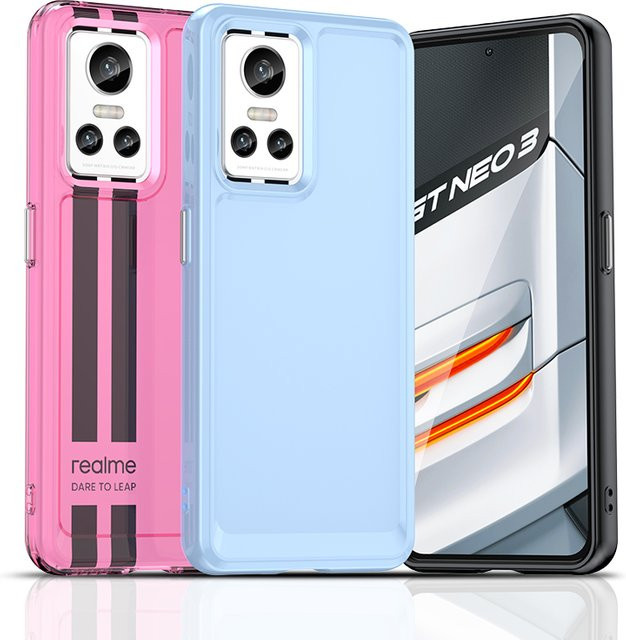 Candy stoßfeste Silikon-Handyhülle für Realme GT Neo 3 in Transparent - Bild 1