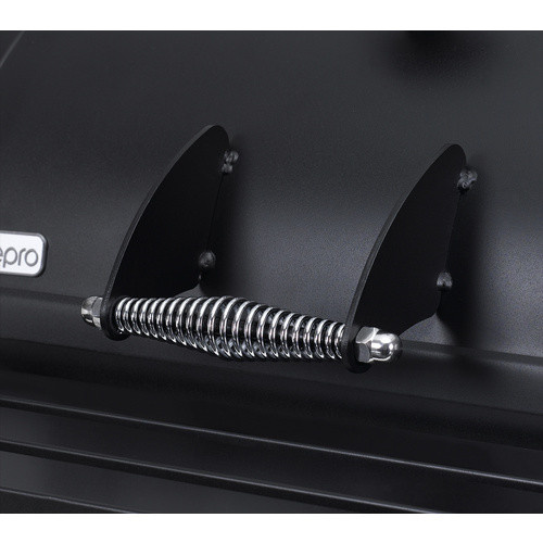 TEPRO Holzkohlegrill Berkeley in Schwarz mit Deckel, Thermometer und Rollen, Grillrostfläche je 21,5 x 44 cm - Bild 4