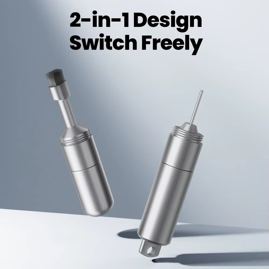 NNBILI 2-in-1 SIM-Karten-Pin-Entferner und Reinigungsset für Kopfhörer in Silber - Bild 2