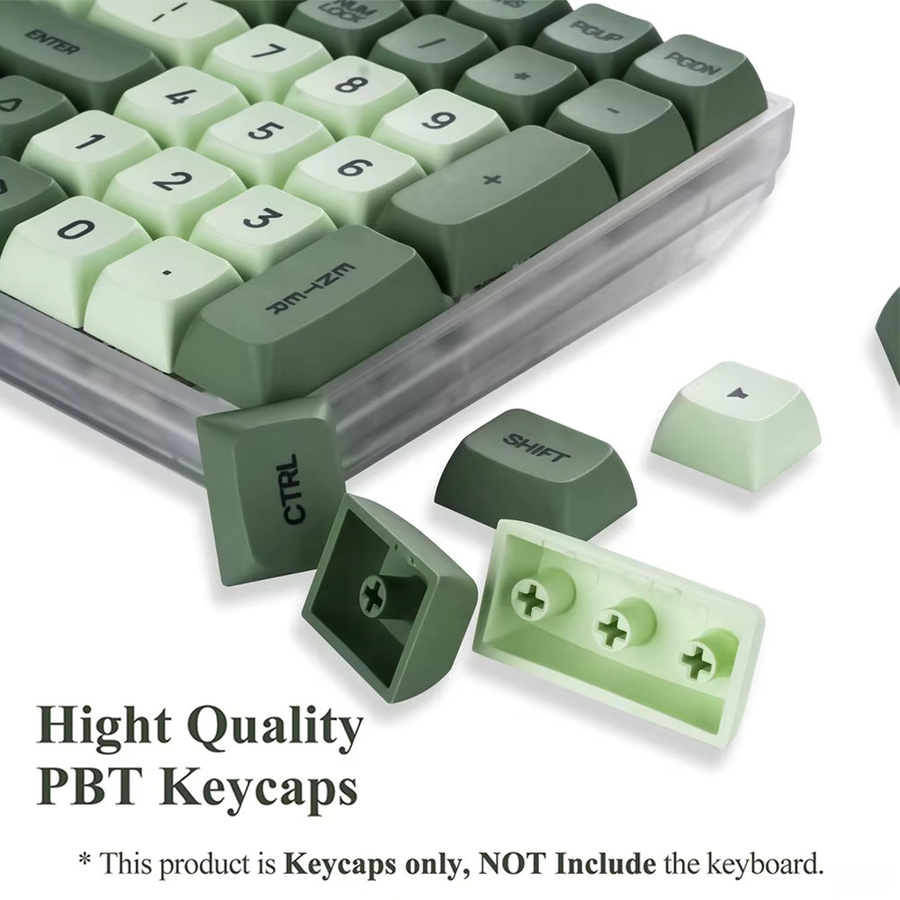 XDA PBT Tastenkappen Set Matcha Grün mit 125 Tasten für mechanische Tastaturen kompatibel mit Cherry, Gateron, Otemu und Kailh - Bild 4