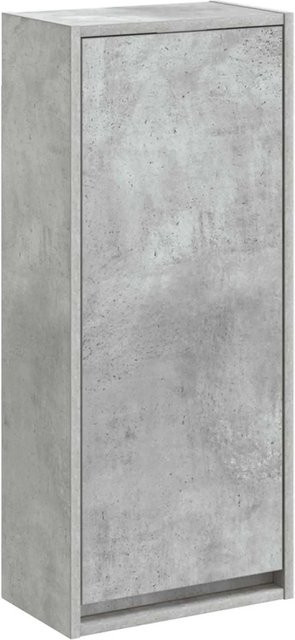 vidaXL Wandmontiertes Waschbecken-Vanity Badezimmerunterschrank in Betongrau, modern mit Scharniertüren, B/T/H: 35 x 20 x 81 cm - Bild 1