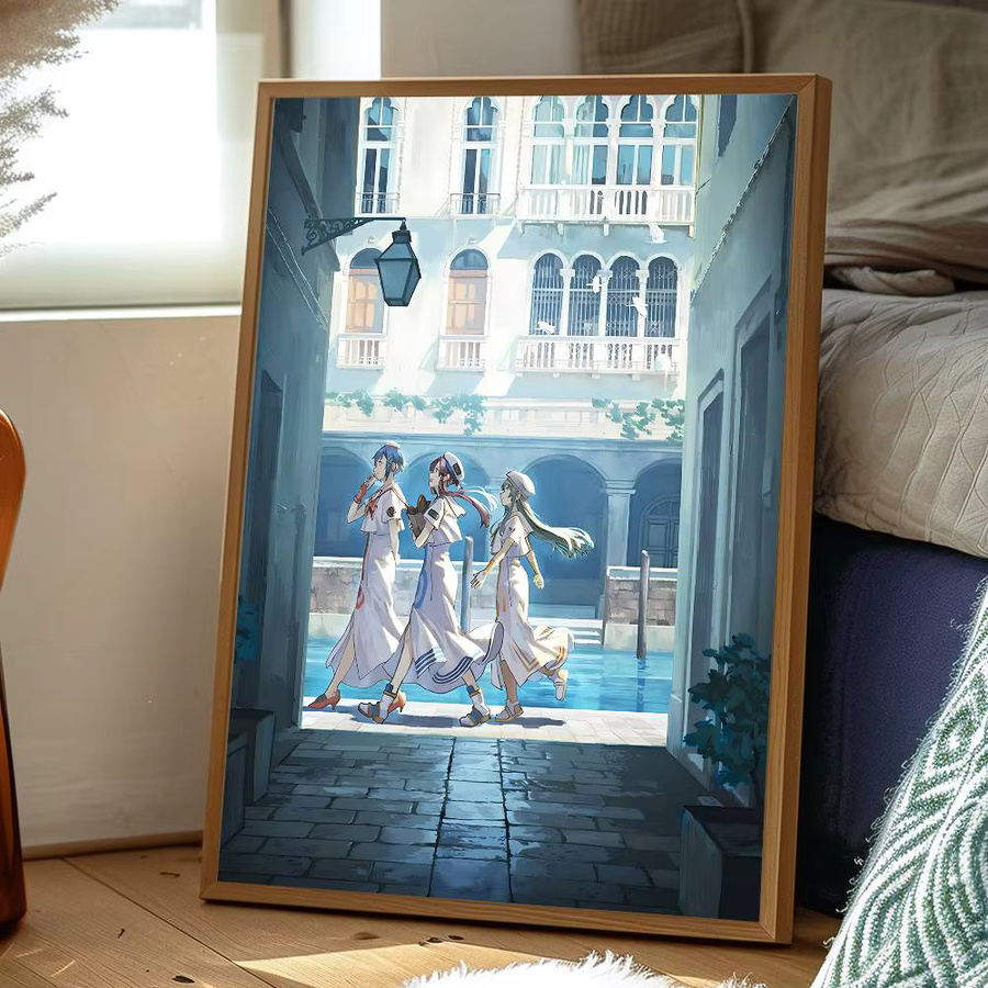 Bilibili Japanische Anime A-ARIA Manga-Poster, selbstklebend und wasserfest, Mehrfarbig, Rechteckig, Breite: 15,0 cm, Höhe: 15,0 cm - Bild 2