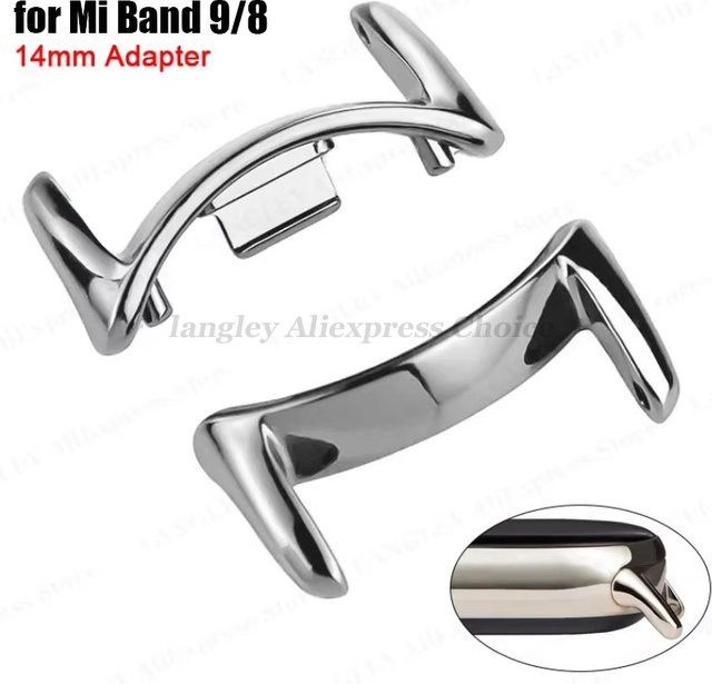 langley Armband Stecker Adapter, Edelstahl, Silber, 14mm, Unisex - Bild 1