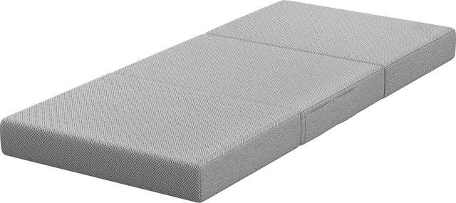 HOMCOM Klappmatratze aus Gel-Memory-Schaum in Grau, 3-teilig klappbar, B/T/H: 200 x 90 x 15 cm, Oeko-Tex geprüft - Bild 1