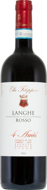 Elio Filippino Langhe Rosso 4 Amis, Rotwein, Barbera & Nebbiolo, Piemont, 2023, trocken, 0,75 l - Bild 1