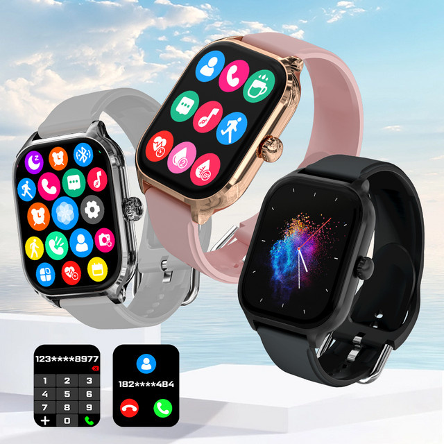 LAXASFIT H9 Smartwatch Gold mit Bluetooth Anrufannahme, Herzfrequenz- und Blutsauerstoffüberwachung sowie Kalorienverbrauch-Tracking - Bild 1