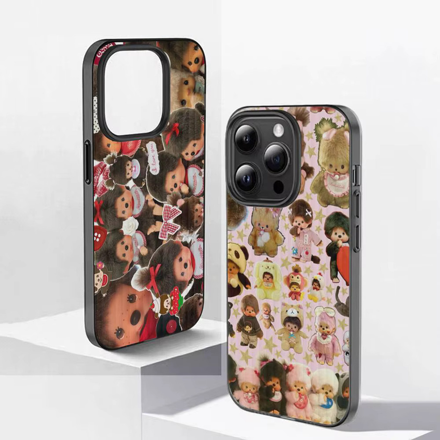 Potdemiel M-Monchhichis-a Handyhülle für iPhone 17 16 15 14 13 12 11 Pro Max Plus Pro, transparent mit gewellter Rückseite - Bild 2