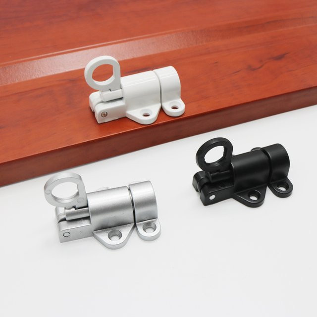 xmshxltd Fenster-Sicherheitsschloss aus Aluminiumlegierung mit automatischem Verriegelungsmechanismus und Zugring in Schwarz, Weiß oder Grau - Bild 1