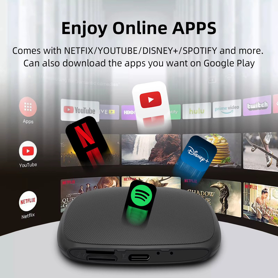 EzoneTronics CarPlay Android Ai Box Schwarz: Kabellose Umwandlung von kabelgebundenem CarPlay zu kabellosem CarPlay mit Octa-Core, 8GB RAM, 128GB Speicher und HDMI-Ausgang - Bild 1