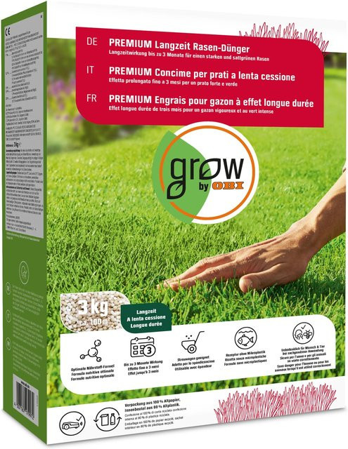 OBI Living Garden Premium Langzeit-Rasendünger, 3 kg - Bild 1