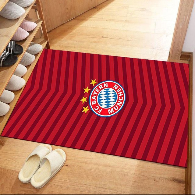 5er-Set quadratische Teppiche mit FC Bayern München Wappen von LivSpaceVibe, rot, B/H: 60 x 90 cm - Bild 1
