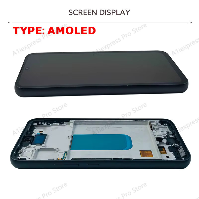 Samsung Amoled LCD Display mit Rahmen für Galaxy A54 5G A546 in Schwarz - Bild 3