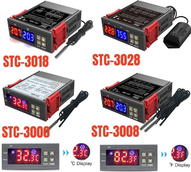 Voktta LED Digitaler Temperaturregler Thermostat Thermoregulator für Inkubatoren in Schwarz - Bild 1