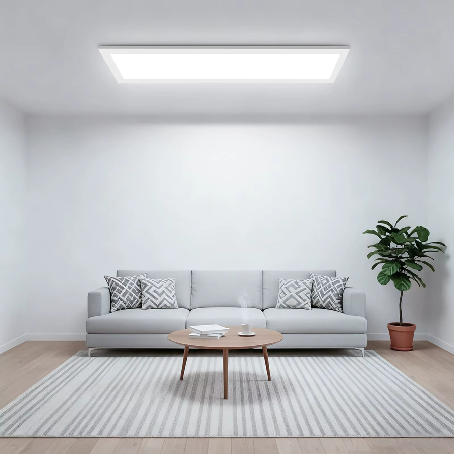 LEOEU LED-Deckenleuchte Flachpanel in Weiß mit Fernbedienung, dimmbar, 24 W, 2400 lm - Bild 2