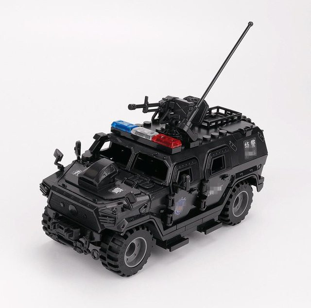 Militärische Spezialeinheit Krieger gepanzertes Geländefahrzeug Modell, Bausteine, 140 Teile, ab 6 Jahren, schwarz - Bild 1