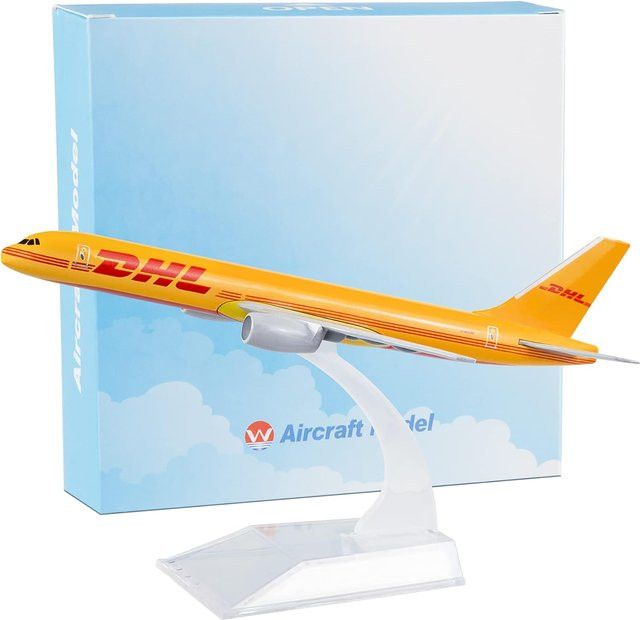 ZOCO DHL 757 Flugzeug Modell aus Druckguss im Maßstab 1:400 mit Display-Ständer - Bild 1