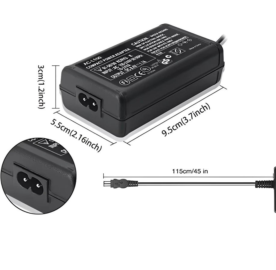 Sony AC-L100C Netzteil in Schwarz für Sony Kameras wie NX100, AX2000, MC2500 und HXR-NX3 - Bild 2