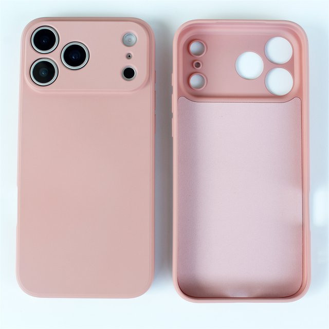 TEXT ME Luxus Flüssigsilikon Handyhülle für iPhone 17 Pro Max und iPhone 17 Pro in Blau und Pink - Bild 1
